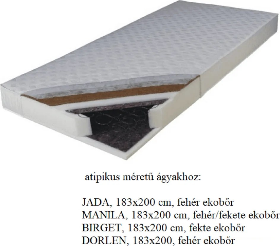 Matrac, rugós , 183x200, KOKOS MEDIUM Atip