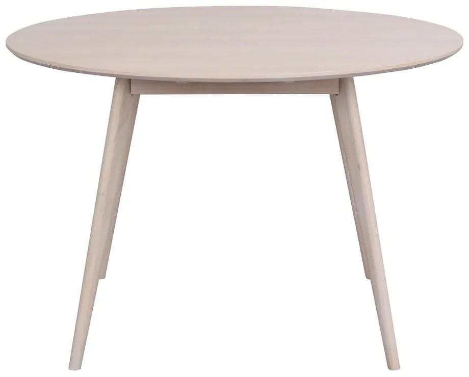 Kerek étkezőasztal tölgyfa dekoros asztallappal 115x115 cm Yumi - Rowico