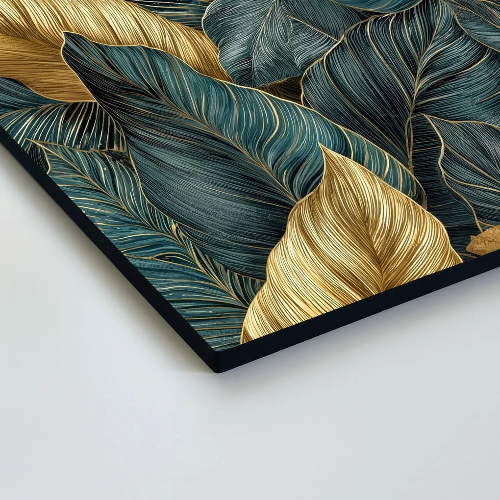 DUBLEZ | Luxus kép - Arany és zöld levelek