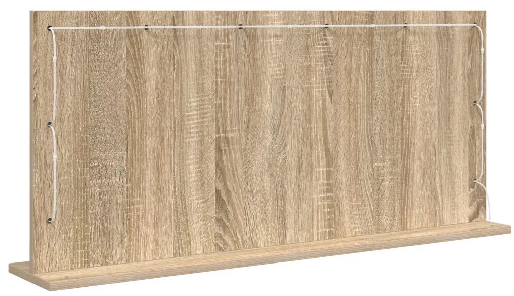 LED fényes sminktükör Sonoma tölgy 100x45x18 cm