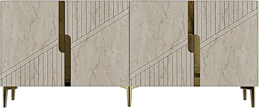 Evva 150 - Anthracite, Gold, Travertine