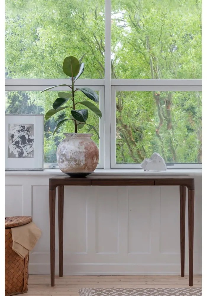 Barna tölgyfa konzolasztal 12x110 cm Heart'n'Soul – UMAGE