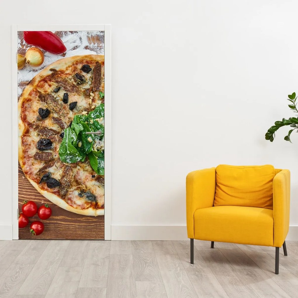 Fotótapéta ajtóra - Pizza (95x205cm)