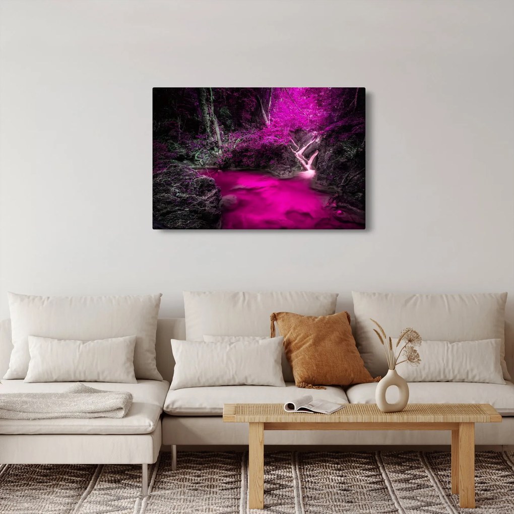 Kép - Rózsaszín erdő (90x60 cm)
