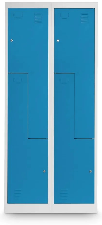 Fém szekrény Z, 80 x 50 x 180 cm, hengerzár, kék - RAL 5012