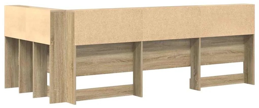 Tároló fejtámla polcokkal tárolóval sonoma tölgy 90 cm Faanyag