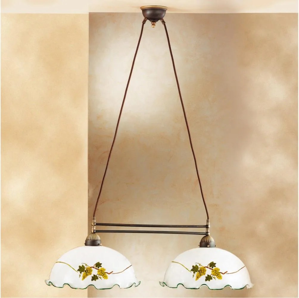 Kolarz 731.82.111 - NONNA kábeles függeszték 2xE27/75W/230V borvörös