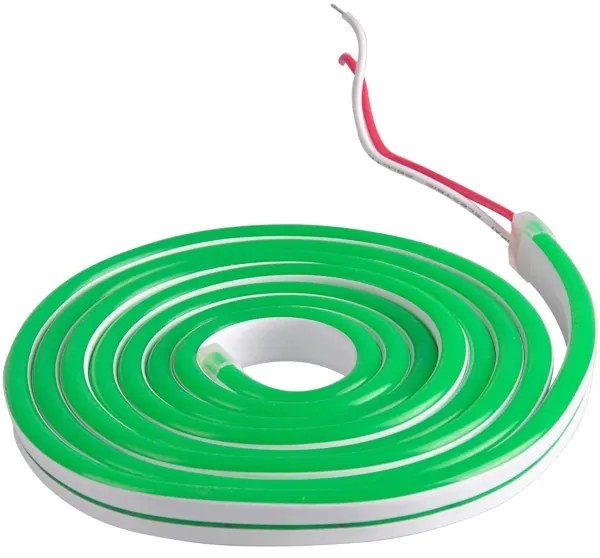 NEON LED szalag 5m, 30W, 24V, zöld, IP65 védelem