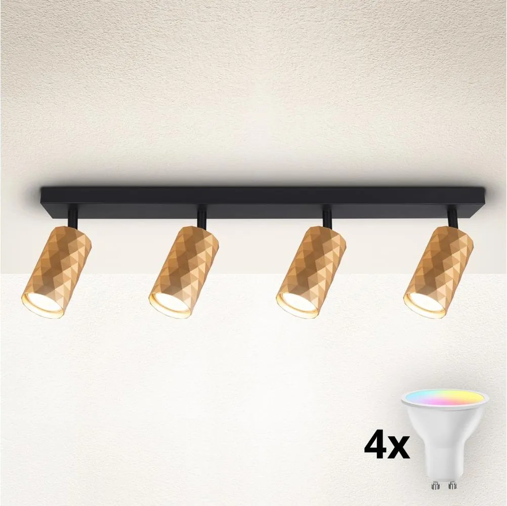 BRILAGI - LED RGBW dimmelhető spotlámpa SELE DIAMANT 4xGU10/4,8W/230V arany