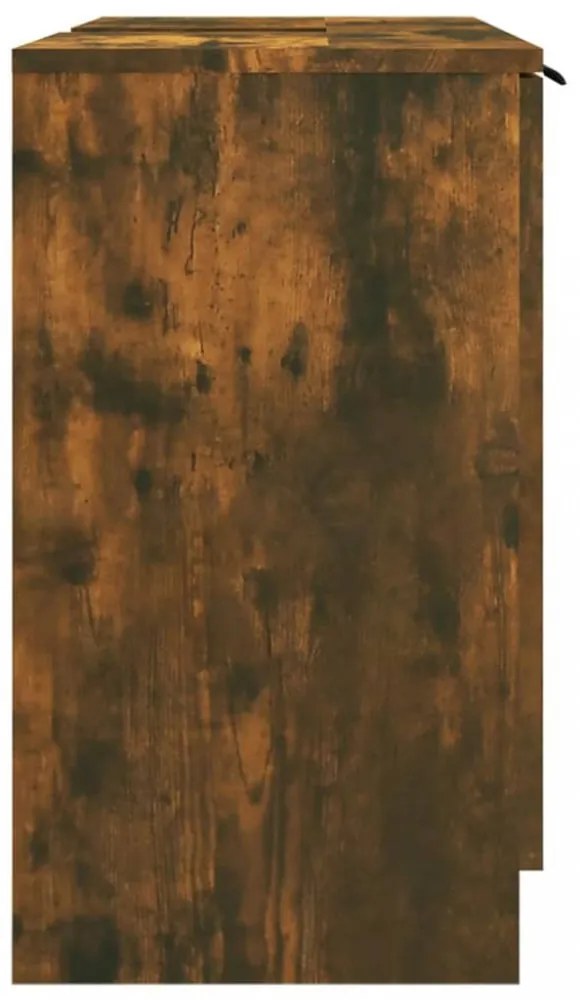 füstös tölgyszínű szerelt fa fürdőszobaszekrény 64,5x33,5x59 cm