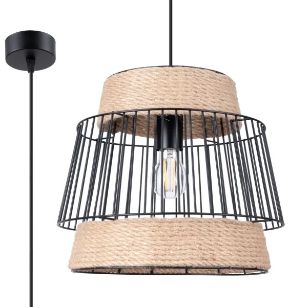 Sollux SL.1253 - Csillár zsinóron BRILO 1xE27/15W/230V