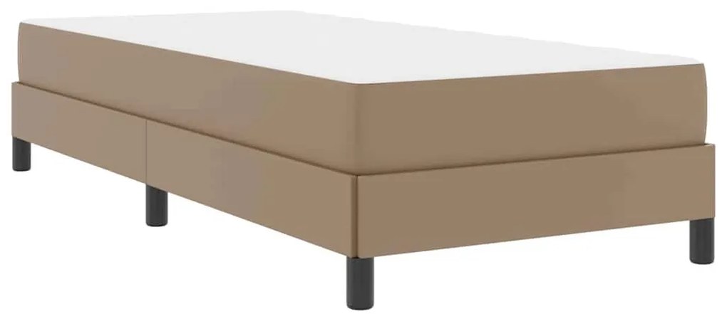 Ágy matracmal Cappuccino 90 x 200 cm Műbőr