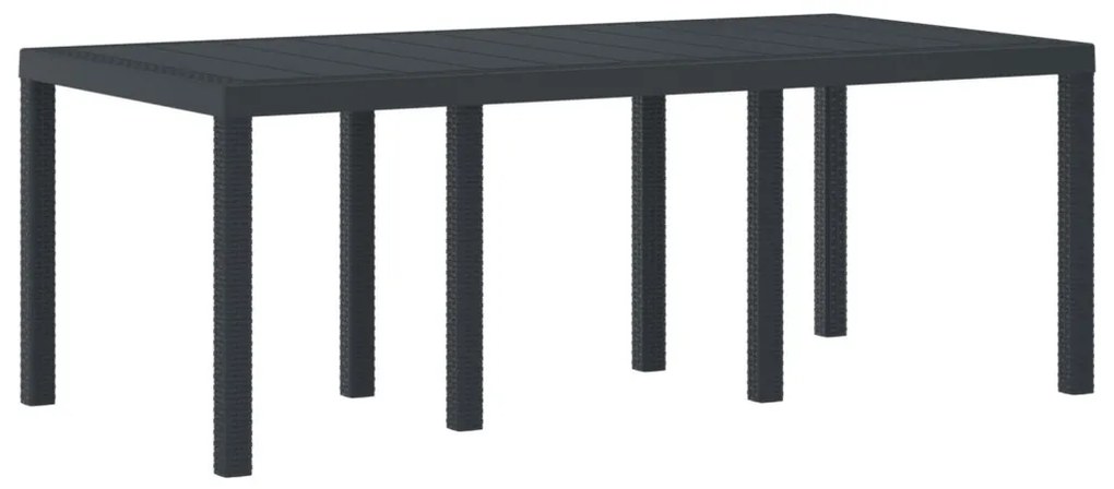 9 Darabos Kerti Étkezőszett Párnákkal Antracit Műrattan