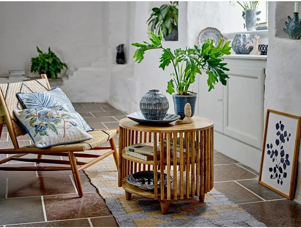 Natúr színű mangófa kerek dohányzóasztal ø 60 cm Sali – Bloomingville