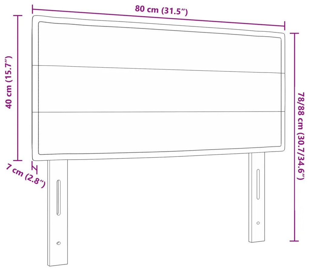 Fejtámla Vonalak Dizájn Kék 80 cm Szövet