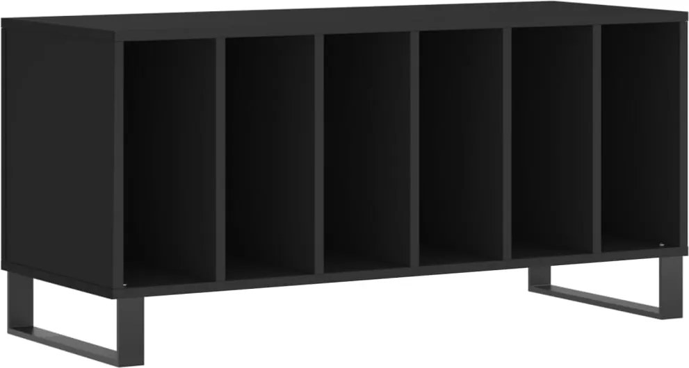 vidaXL fekete szerelt fa hanglemezszekrény 100 x 38 x 48 cm