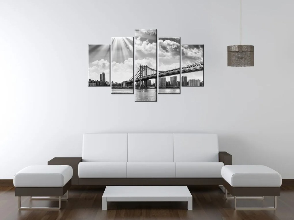Gario Vászonkép Brooklyn New York - 5 részes Méret: 125 x 70 cm