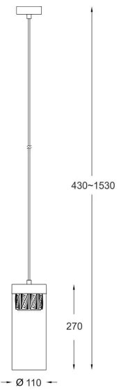 Zuma Line P0389-01D-0FD2 - Csillár zsinóron GEM 1xG9/28W/230V réz