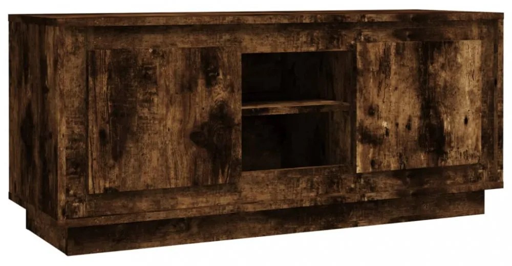 füstös tölgy színű szerelt fa TV-szekrény 102 x 35 x 45 cm
