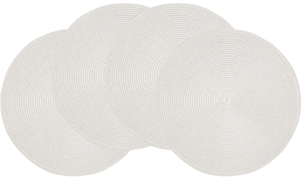 Altom Straw tányéralátét fehér, átmérő 38 cm, 4 darabos készlet