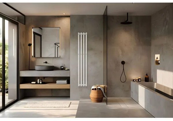 P.M.H. P2W/4 - Fürdőszobai törölközőszárító radiátor PLUTO 406 W 150 cm fehér