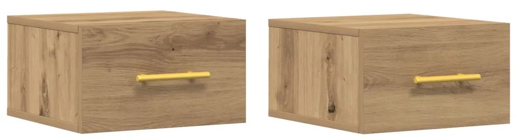 Éjjeli szekrények 2 db Fali szerelésű Kézműves tölgy 35x35x20 cm