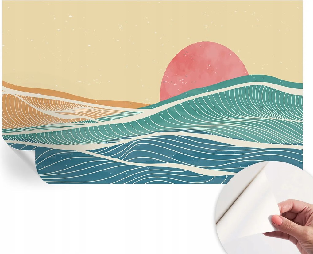 Öntapadós fotótapéta Nappaliba és Hálószobába Tengeri hullámok 416x254