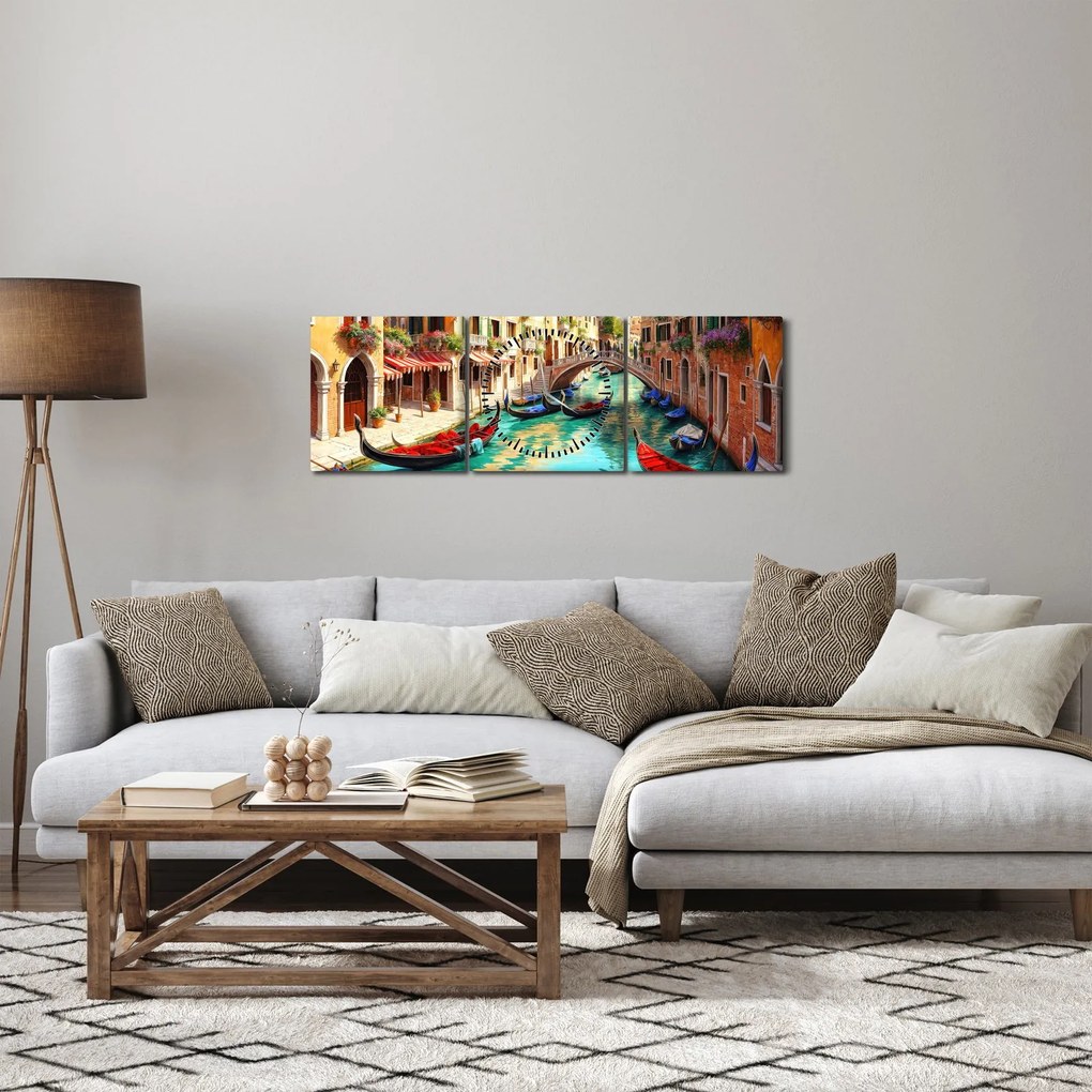 Kép - Velence (órával) (90x30 cm)