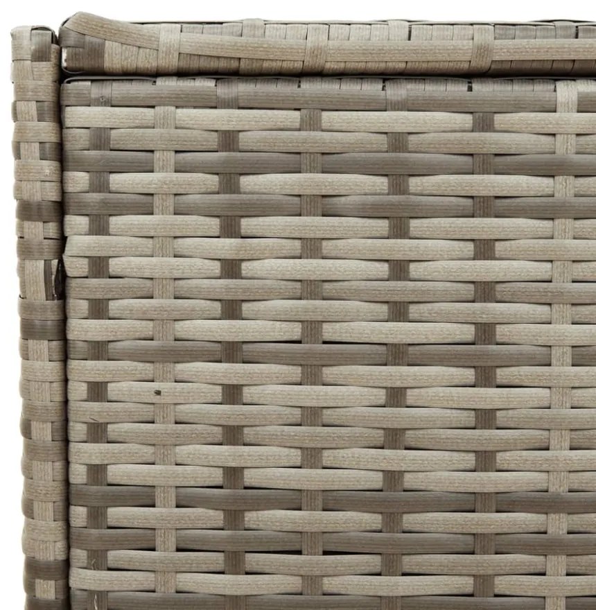 szürke polyrattan kerti tárolóláda 283 L