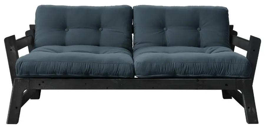 Step Black/Petrol Blue olajkék kinyitható kanapé - Karup Design