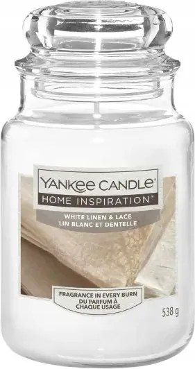Paraffin gyertya Yankee Candle White Linen &amp; Lace Yankee Candle Nagy 1 db