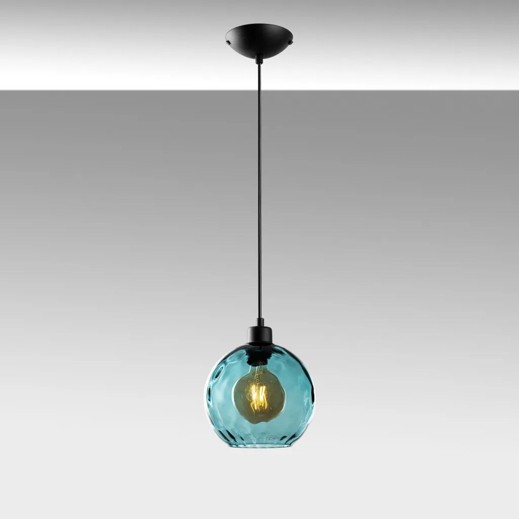 Benek 20-14302 kék fém függőlámpa, Ø20 cm