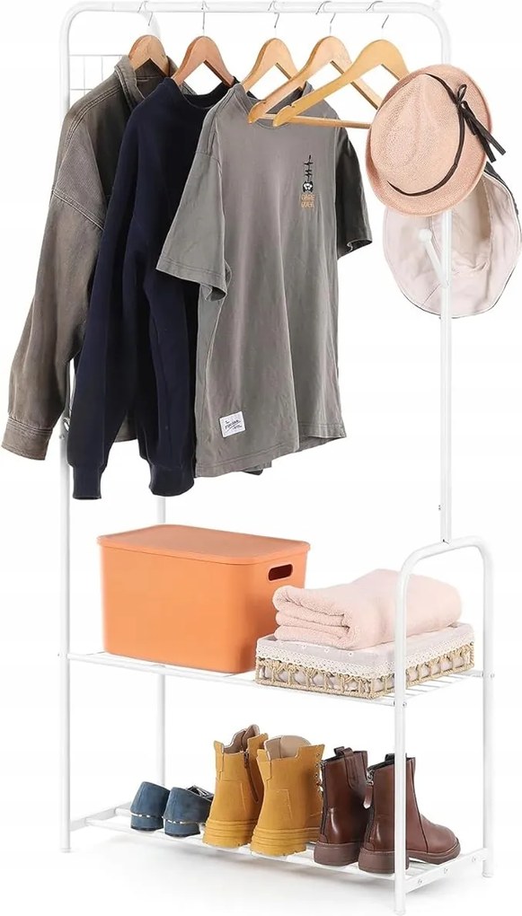 Szabadon álló Ruhaakasztó 2 Cipőpolcok Előszoba Hálószoba