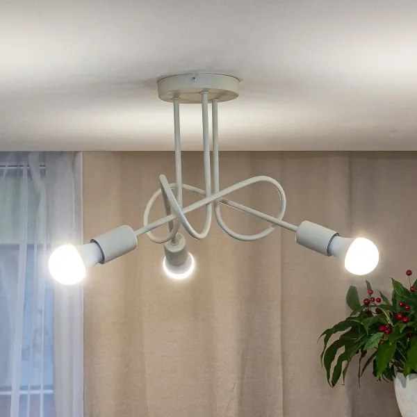 Felületre szerelt csillár OXFORD 3xE27/15W/230V krémszínű