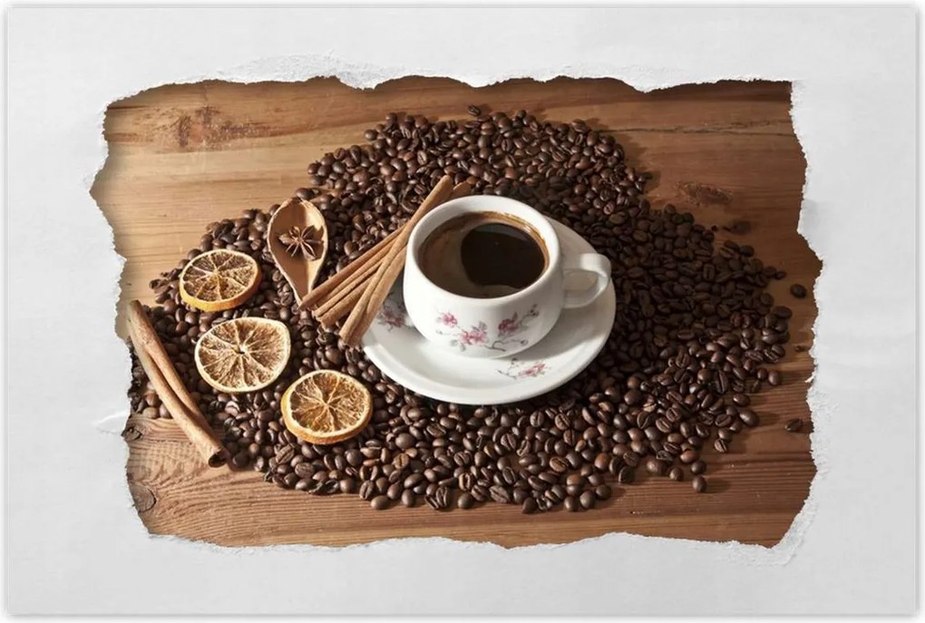 Poszterek 90x60 Csésze és kávébab