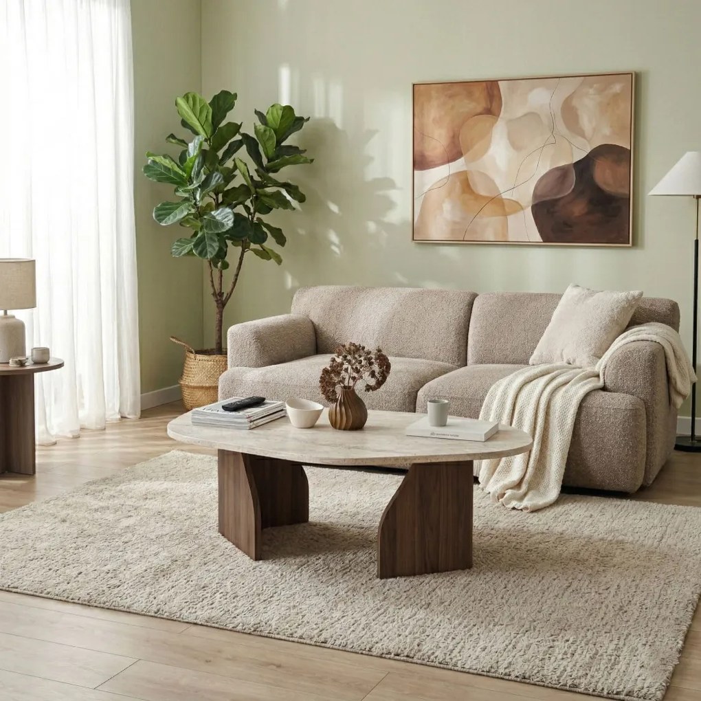 Rock - Travertine, Walnut