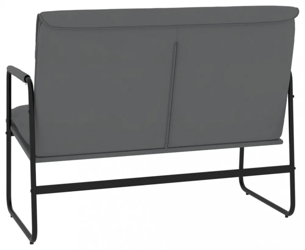 vidaXL szürke műbőr pad 100 x 64 x 80 cm