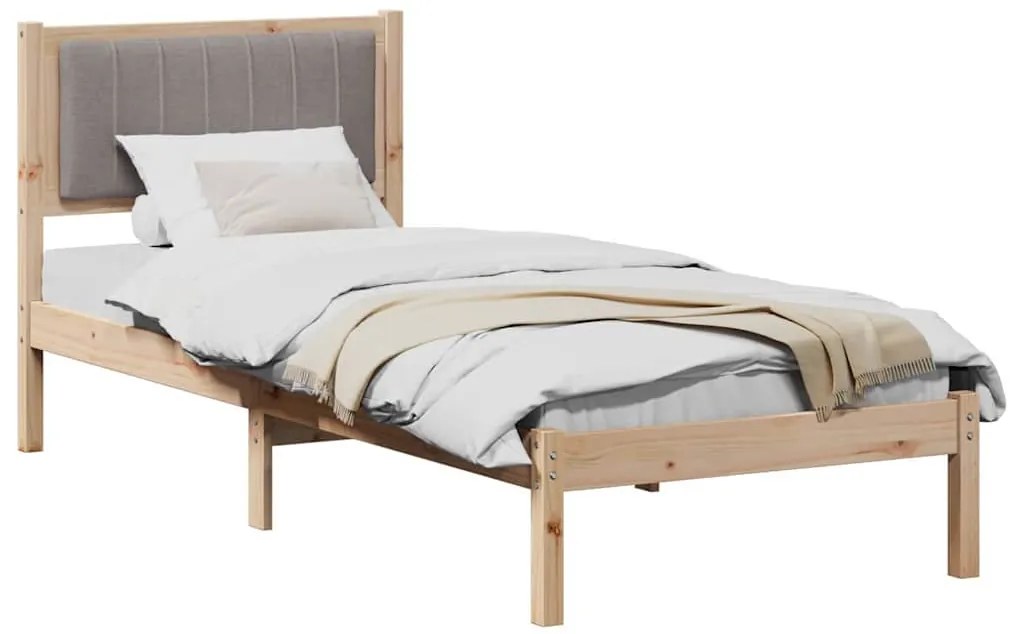 Ágykeret Kárpitozott Fejtámlával Tópszínű 80 x 200 cm