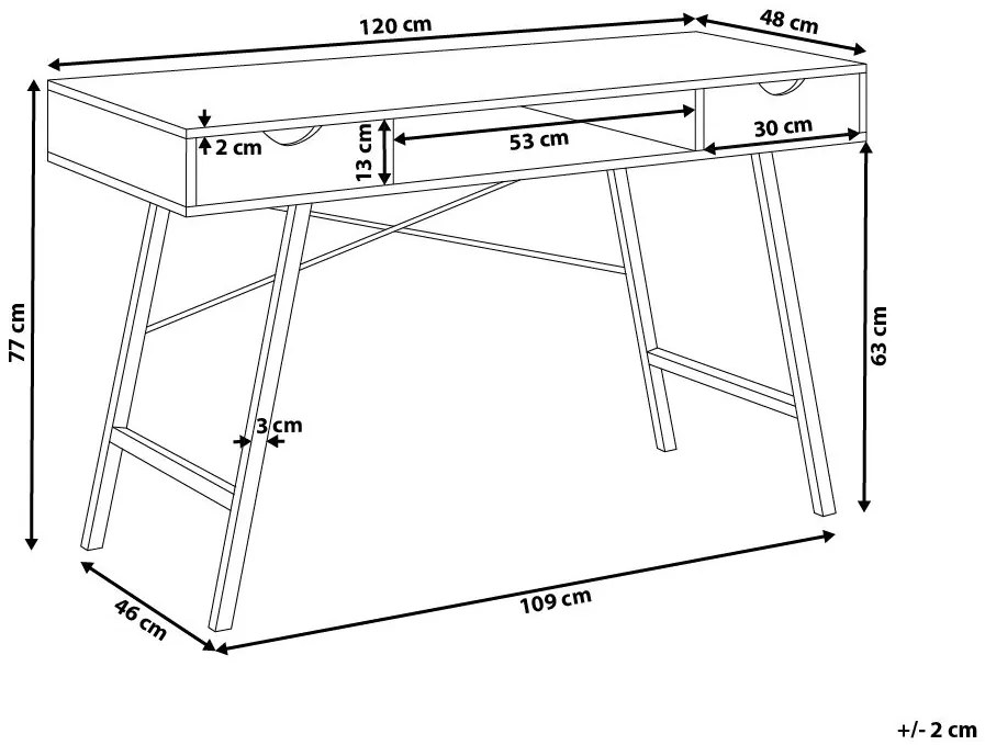Íróasztal Clarium (világos fa). 1009756