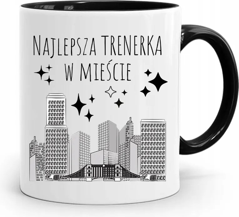 Edzőnek Bögre Fekete Legjobb Edző nyomott mintával