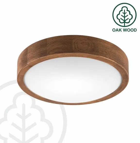 Brilagi - LED Mennyezeti lámpa CARVALHO SLIM 1xE27/60W/230V tölgy cseresznye átm. 27 cm