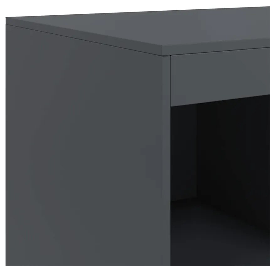 antracitszürke acél magasszekrény 67 x 39 x 95 cm