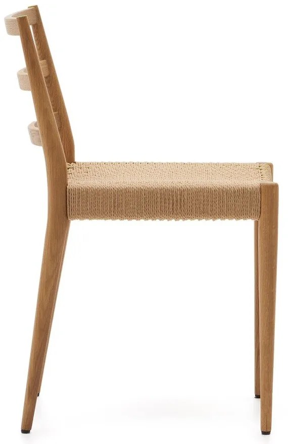 Natúr színű tölgyfa étkezőszék szett 2 db-os Analy – Kave Home