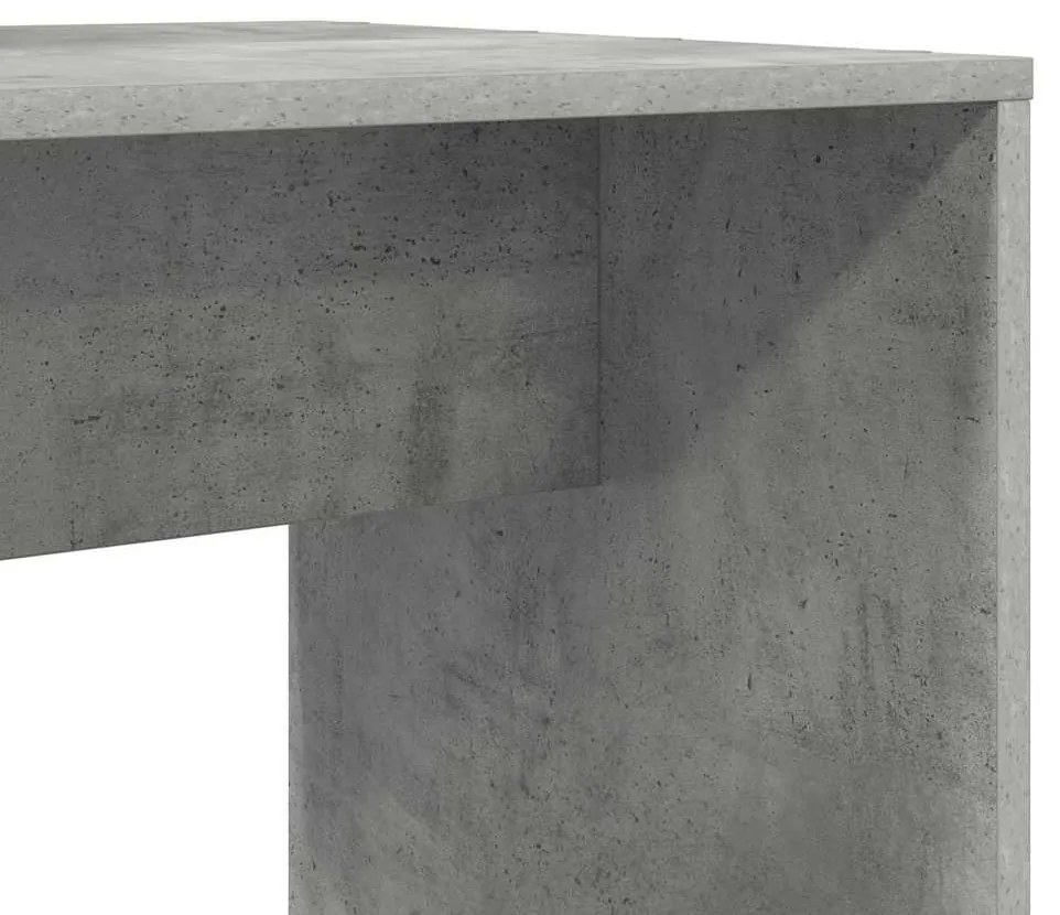Asztal polcokkal Beton szürke 138.5 x 55 x 143 cm Faanyag