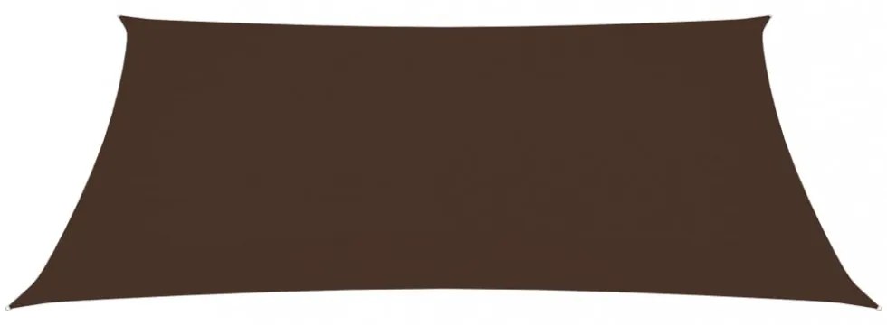 barna téglalap alakú oxford-szövet napvitorla 2 x 4 m