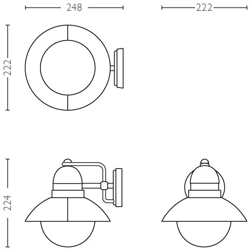 Philips 17237/30/PN - Kültéri lámpa MYGARDEN HOVERFLY 1xE27/60W/230V