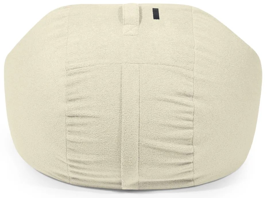 Krémszínű buklé babzsákfotel Roll 135 – SLOWDOWN