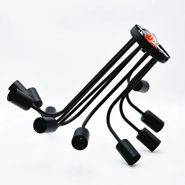 Felületre szerelhető csillár  TRINITY 10xE27/15W/230V fekete