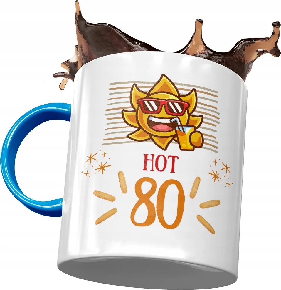 Kék Bögre Születésnapra 80 80-es 80-as évek nyomott mintával