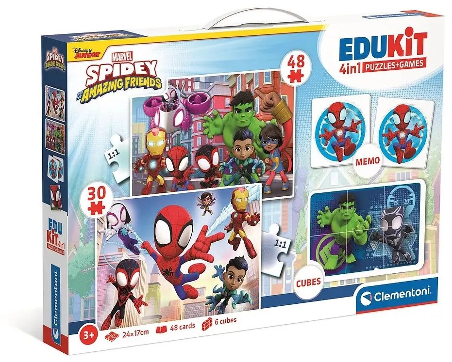 Pókember Spidey 4 az 1-ben játékgyűjtemény Clementoni